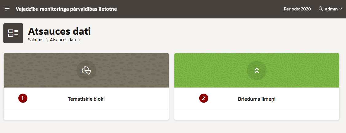 Atsauces datu sadaļa