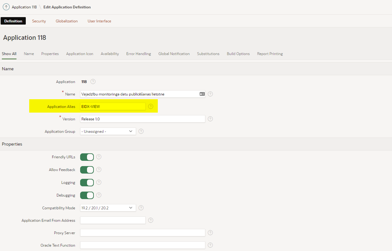Lietotnes īssaite (alias)